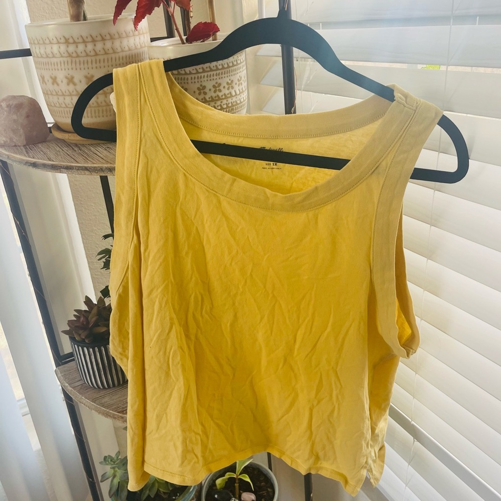 Madewell Yellow Sleeveless Tank Top